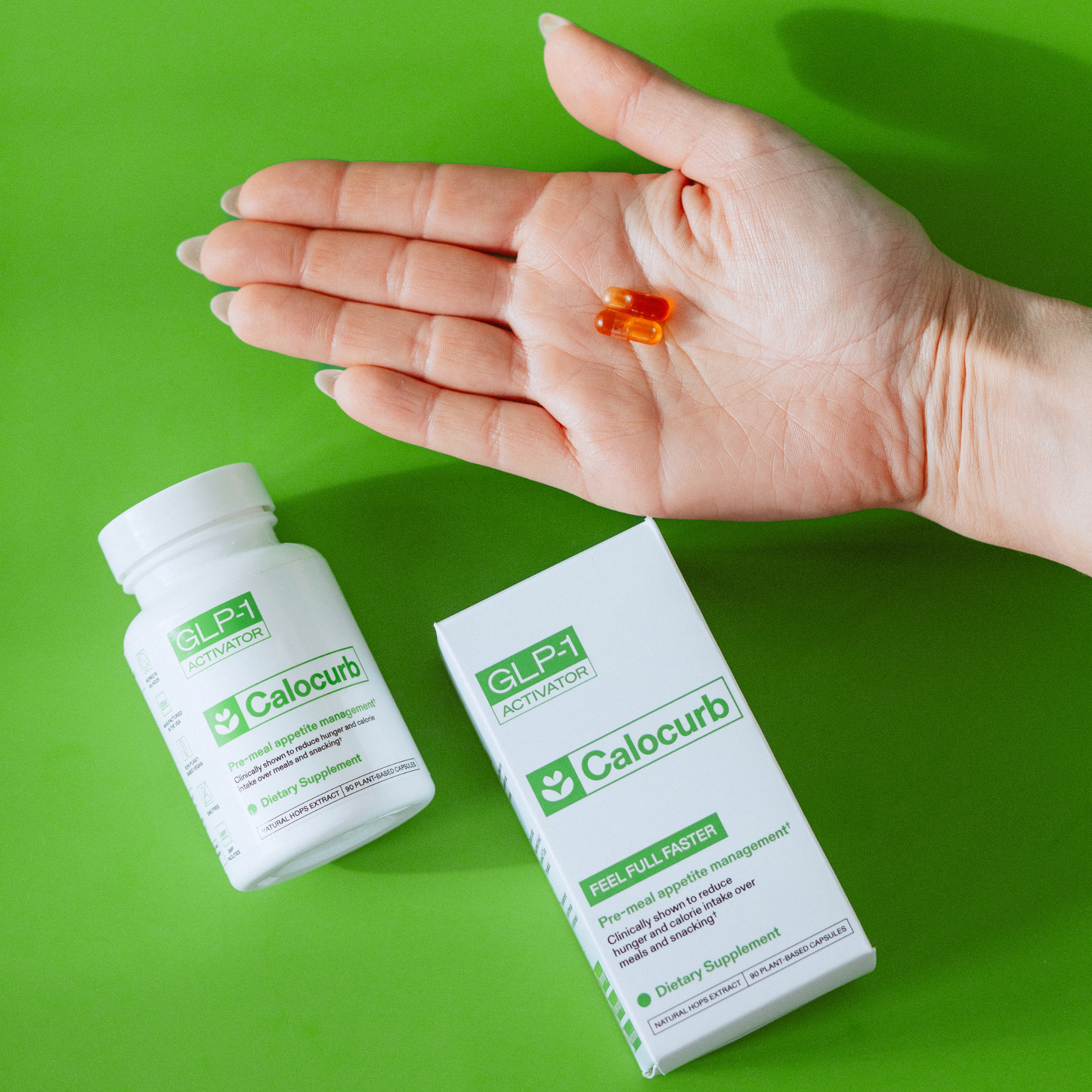 Calorie Control Supplement 6X Natural GLP-1 Activator, Official & Patented Amarasate Formula, Plant Based Dietary GLP1 Supplement, Manages Appetite, Hunger & Cravings, 1 Month Average Supply, 90 Count