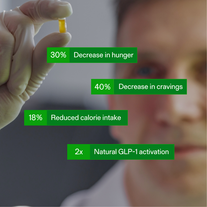 Calorie Control Supplement 6X Natural GLP-1 Activator, Official & Patented Amarasate Formula, Plant Based Dietary GLP1 Supplement, Manages Appetite, Hunger & Cravings, 1 Month Average Supply, 90 Count
